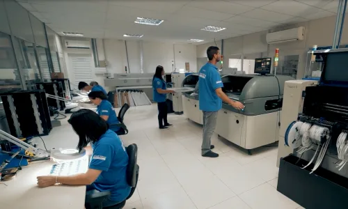 Linha de produção e testes da Vetti